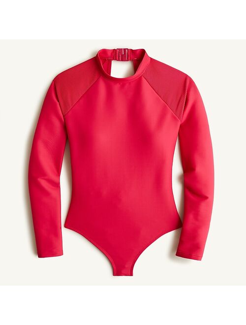 J.Crew Active ribbed long-sleeve one-piece