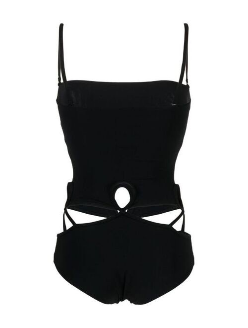 Christopher Esber Looped cut-out strapless swimsuit
