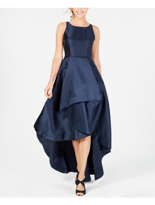 Adrianna Papell High-Low Mikado Gown