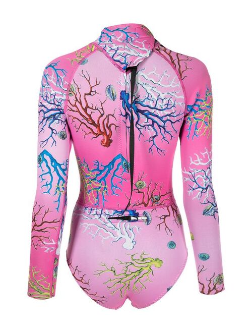 Cynthia Rowley coral-print wetsuit