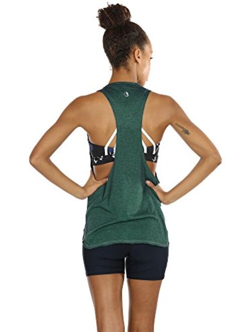 icyzone Workout Tank Tops for Women - Running Muscle Tank Sport Exercise Gym Yoga Tops Athletic Shirts