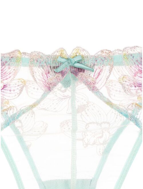 Fleur Du Mal Pixie embroidered cheeky brief