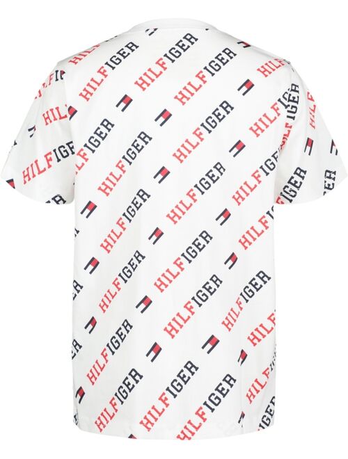 Tommy Hilfiger Little Boys Split Hilfiger Print T-shirt