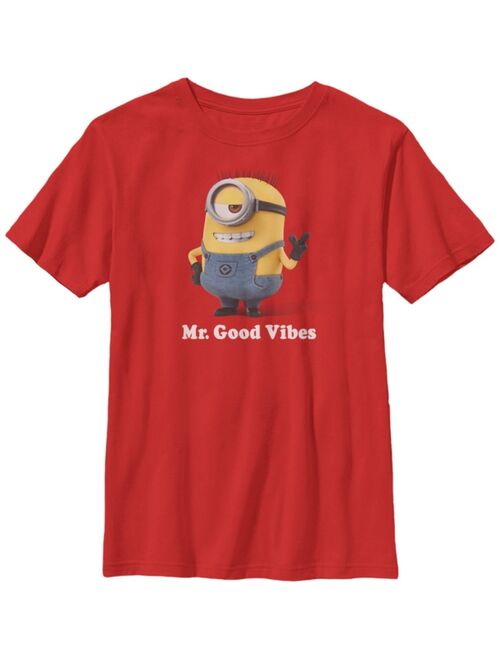 Fifth Sun Despicable Me Big Boy's Minions Mr. Good Vibes Short Sleeve T-Shirt