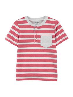 Toddler Boy Carter's Striped Pocket Henley Shirt