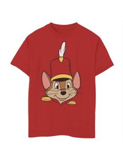 Disney's Dumbo Boys 8-20 Timothy Q. Mouse Big Face Graphic Tee