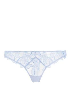 Lily floral-lace thong