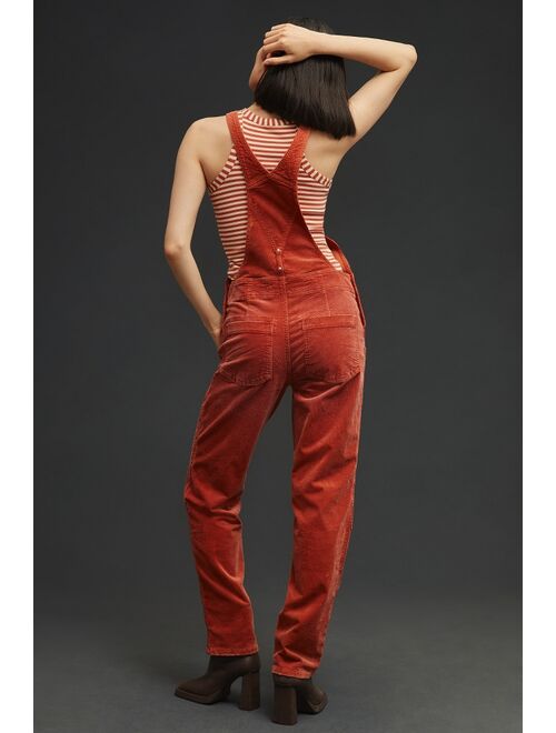 Pilcro The Wanderer Embroidered Corduroy Overalls