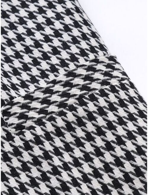 Shein Men 1pc Houndstooth Single Breasted Waistcoat