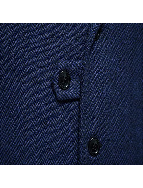 Generic vest Vintage Suit Vest Men Herringbone Tweed GentlemanWasitcoat Mens Business Formal Dress Vestc (Color : A, Size : M)