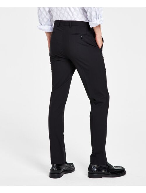 Bar III Men's Solid Skinny Fit Wrinkle-Resistant Wool Suit Separate Pant, Created for Macy's