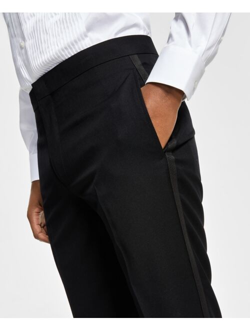 Alfani Men's Slim-Fit Stretch Black Tuxedo Pants, Created for Macy's