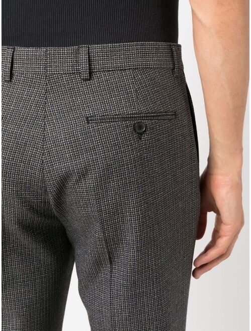SANDRO straight-leg houndstooth tailored trousers