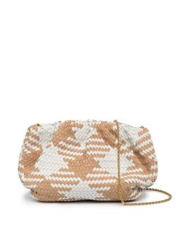 Nyla woven leather clutch