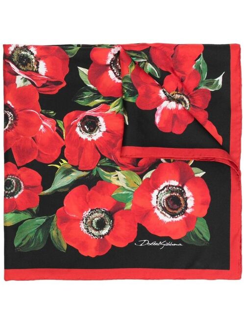 Dolce & Gabbana floral-print silk scarf