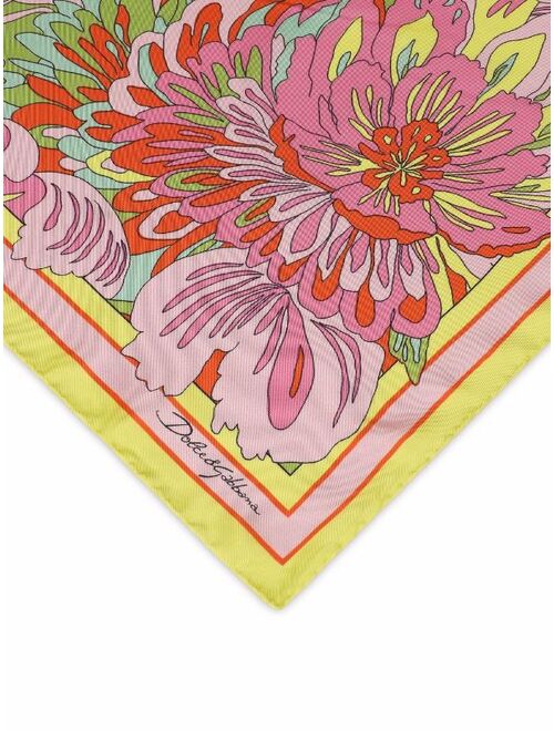 Dolce & Gabbana floral print silk scarf