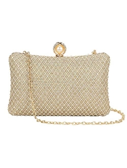 Girly Handbags Womens Diamante Glitter Compact Clutch Bag