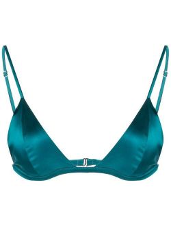 stretch-silk triangle bra