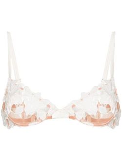 Lily embroidered plunge demi-bra