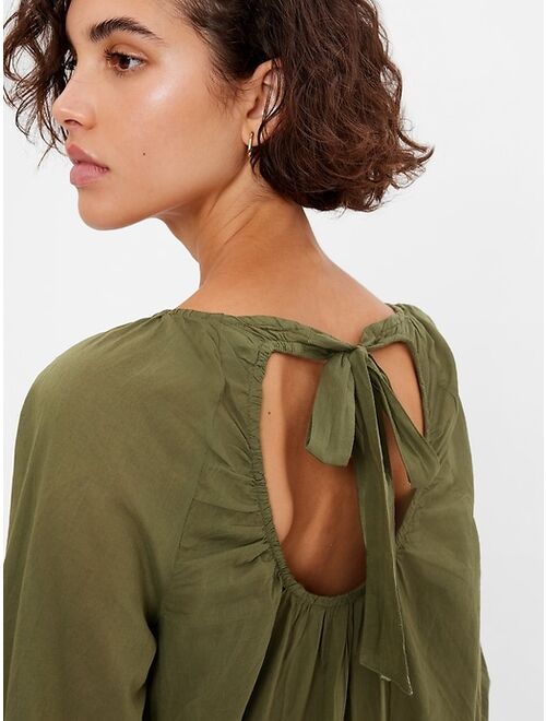 Gap 100% Organic Cotton Tie-Back Cutout Mini Dress