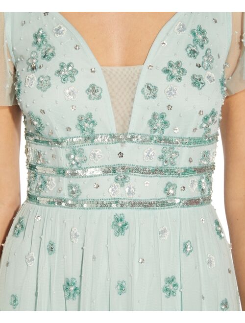Adrianna Papell Women's Embellished Midi Dress