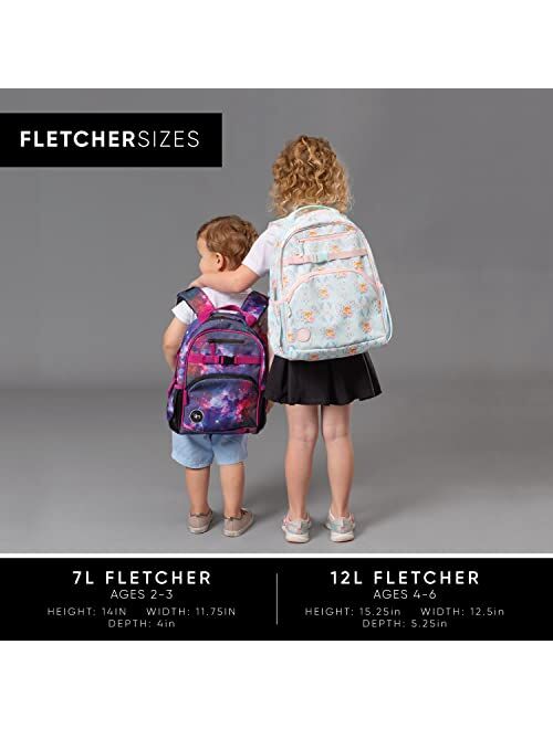 Simple Modern Kids Backpack for School Boys Girls | Kindergarten Elementary Toddler Backpack | Fletcher Collection | 12 Liter (15" tall) Blue Dino