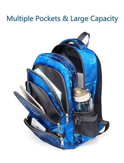 BLUEFAIRY Boys Backpack for Kids Elementary School Bags Kindergarten Middle School Bookbags Lightweight Durable Girls Gift (Stars,Blue)