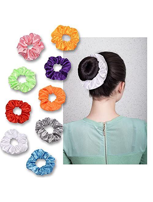 Eptbsdu 9 Pcs LED Light Hair Scrunchies for Women Girls, Light Up Satin Elastic Bands Hair Tie Ropes with 3 Light Modes, Soft Luminous Silk Scrunchy Bands for Halloween C