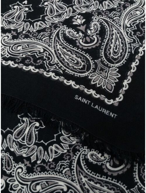 Yves Saint Laurent Saint Laurent paisley-printed scarf
