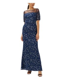 Women's Floral-Embroidered Gown
