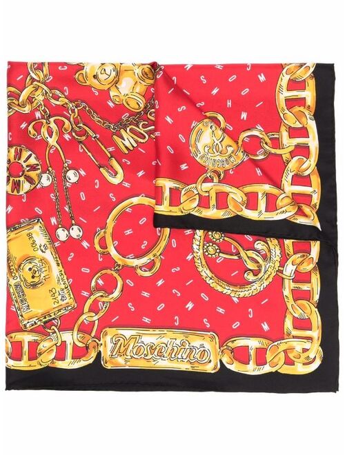 Moschino chain print scarf For Women