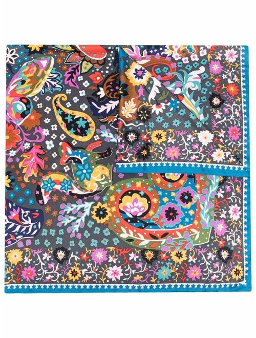 Bimba y Lola floral-print scarf