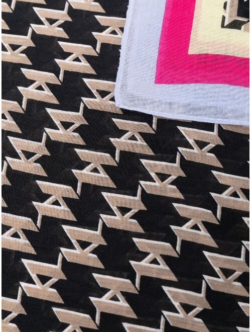 Karl Lagerfeld K/monogram logo-print scarf