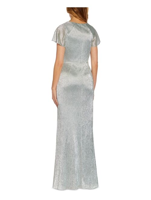 Adrianna Papell Women's Metallic Twist-Front Gown