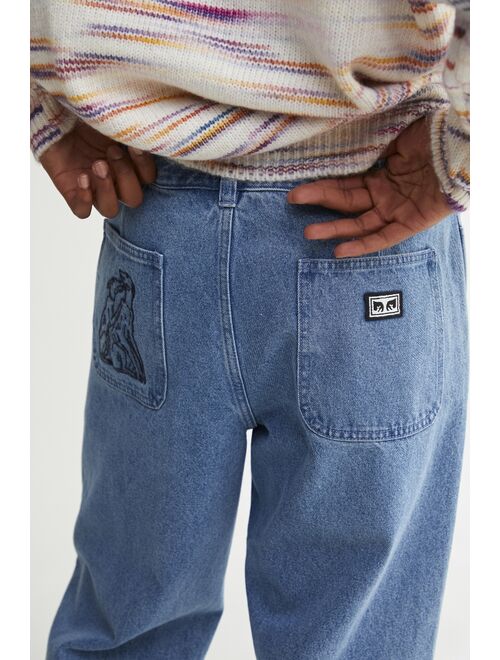OBEY Depot Embroidered Baggy Double Knee Jean