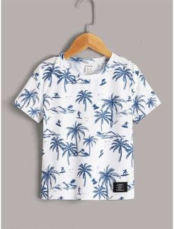 Toddler Boys Tropical Print T Shirt