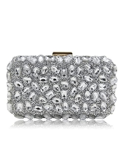 Clutch Purses For Women, Crystal Clutches Evening Bags Gemstone Clutch Purse For Wedding Party
