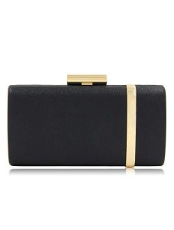 Clutch Purse for Women Bridal Party Evening Bags Formal Clutch For Wedding(Black)
