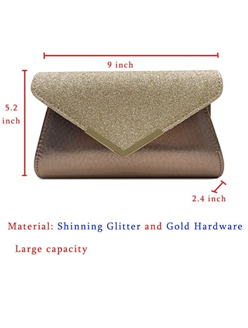Milisente Solid Clutch Purses For Women Large Wedding Suede Purses For Ladies Evening