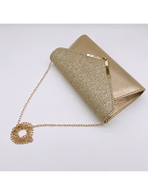 Milisente Solid Clutch Purses For Women Large Wedding Suede Purses For Ladies Evening