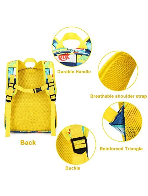 BTOOP Toddler Backpack for Boys Waterproof 3D Cute Kids Backpack Preschool Schoolbag Nursery Daycare Elementary (Planet -Green)