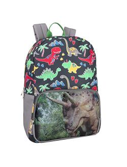 Trail Maker Picture Changing Lenticular Dinosaur Backpack for Boys Elementary and Middle School Hologram Backpack