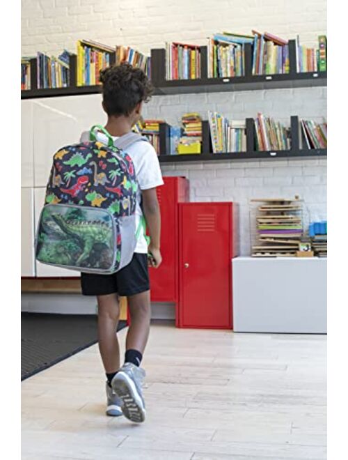 Trail Maker Picture Changing Lenticular Dinosaur Backpack for Boys Elementary and Middle School Hologram Backpack