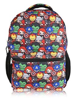 Kawaii Backpack | Avengers School Backpacks | Officially Licenced Marvel Bookbag for Boys & Girls