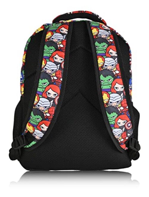 Marvel Kawaii Backpack | Avengers School Backpacks | Officially Licenced Marvel Bookbag for Boys & Girls