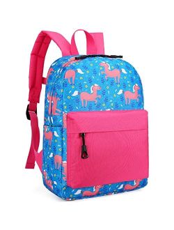 Vanaheimr Kid Toddler Backpack for Teen Boys Classic Green Flamingos Teen Preschool Backpack Kindergarten Daycare School Bag