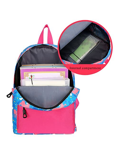 Vanaheimr Kid Toddler Backpack for Teen Boys Classic Green Flamingos Teen Preschool Backpack Kindergarten Daycare School Bag