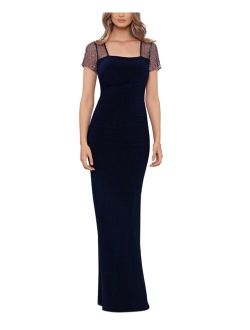 Women's Illusion Sleeve Gown
