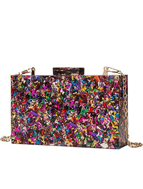 LETODE Acrylic Clutch Bags Purse Perspex Bag Handbags for Women