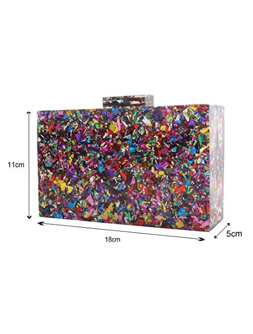 LETODE Acrylic Clutch Bags Purse Perspex Bag Handbags for Women